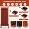 Costway Wood Jewelry Cabinet Armoire Storage Box Chest Stand Organizer Indoor Bedroom